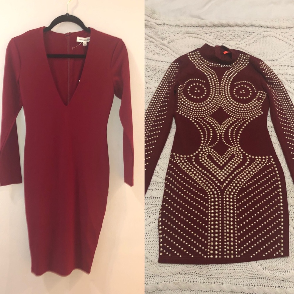 Long sleeve Burgundy Stretch Dress Bundle ❗️😍